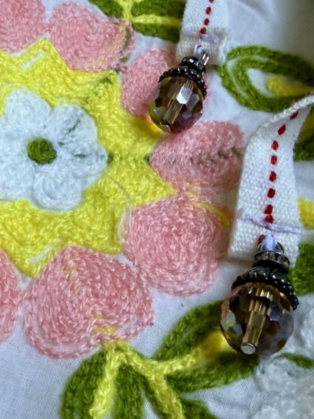 ARATTA Silent Journey NWOT Drawstring SHORT Floral Embroidery Boho White Multi M - Picture 3 of 6